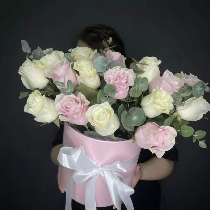 Коробка с розами Mondial, Pink mondial - фото 3